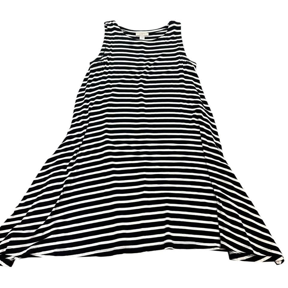 LOFT STRIPED SWING DRESS 179 SMALL