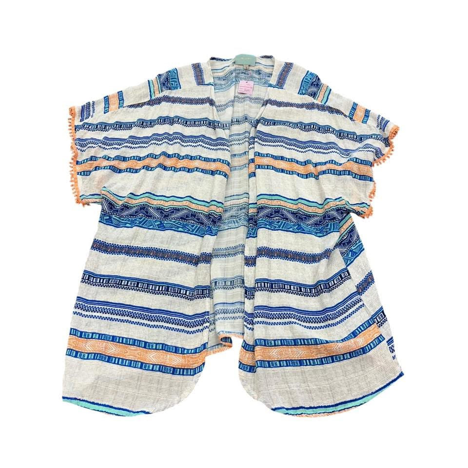 SKIES ARE BLUE STRIPED KIMONO 44 SMALL (can fit up to large )