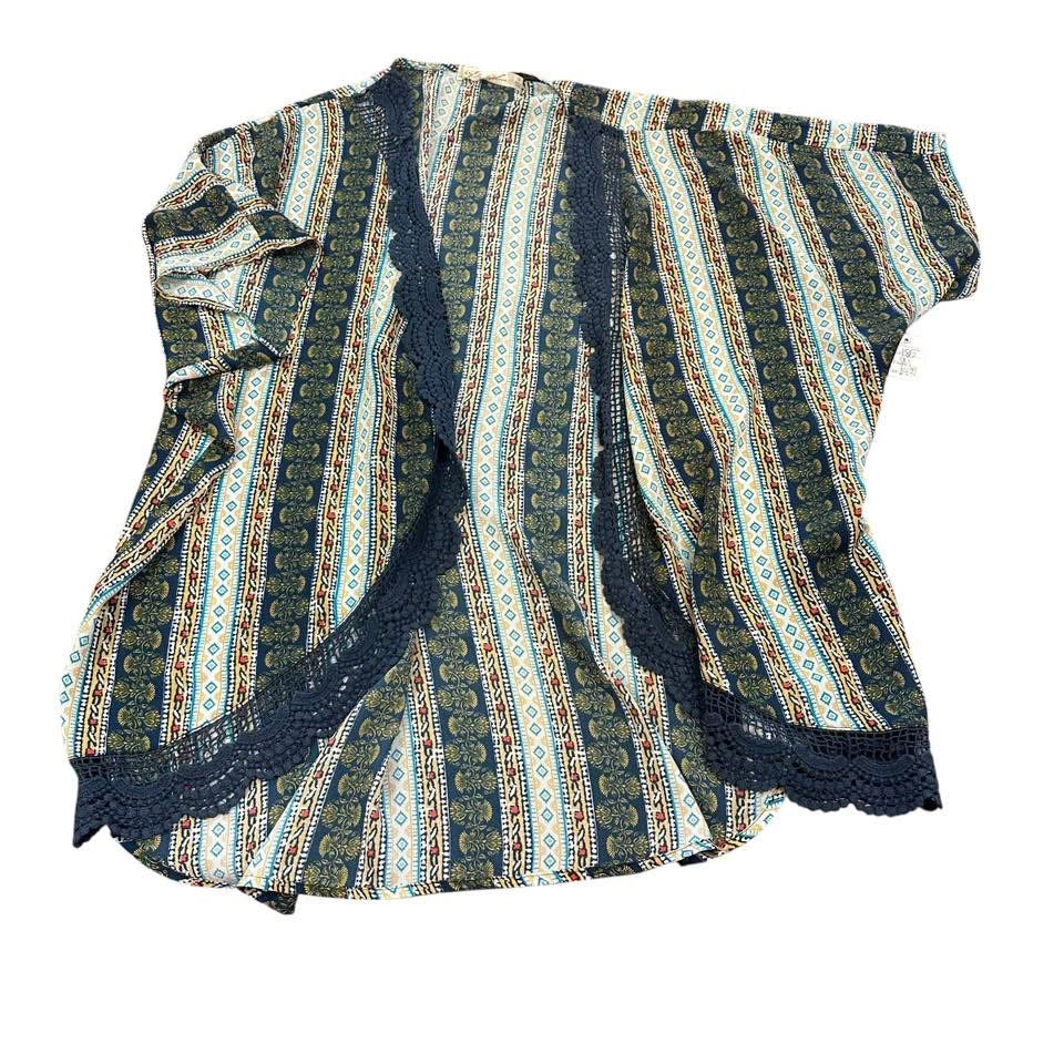 LIBERTY LOVE STRIPED KIMONO 44 SMALL (can fit up to large )
