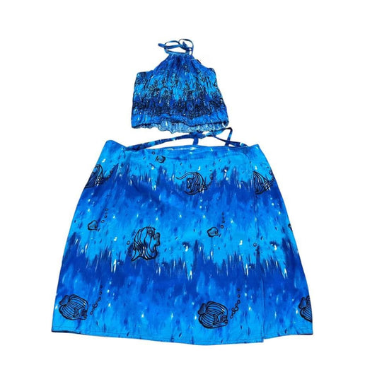 BLUE FISH SKIRT SET 184 NWOT SMALL
