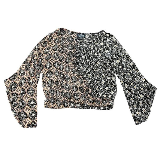 ANGIE BLACK BOHO BLOUSE 143 SMALL