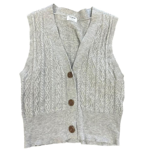 COTTON ON GRAY KNIT SWEATER VEST 215 SMALL