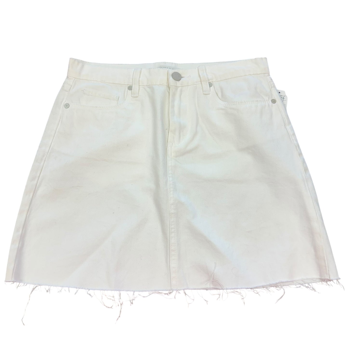 CHELSEA & VIOLET WHITE DENIM SKIRT 84 Sz 27
