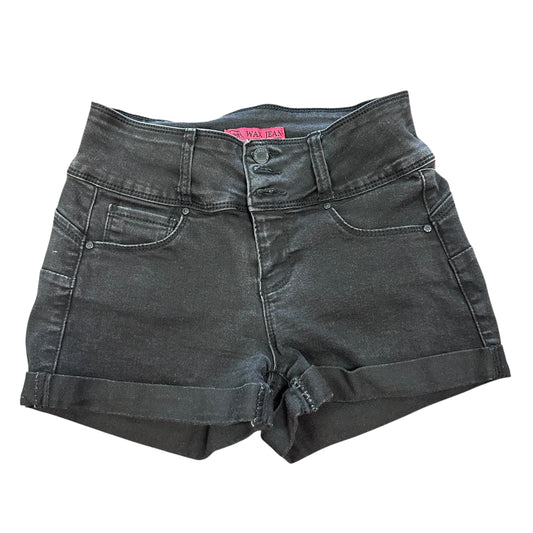 WAX JEANS BLACK DENIM SHORTS 223 SMALL