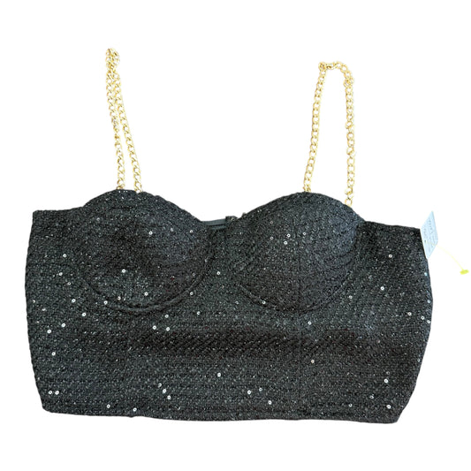 HEARTS ROB BLACK TWEED CROP TOP 233 LARGE