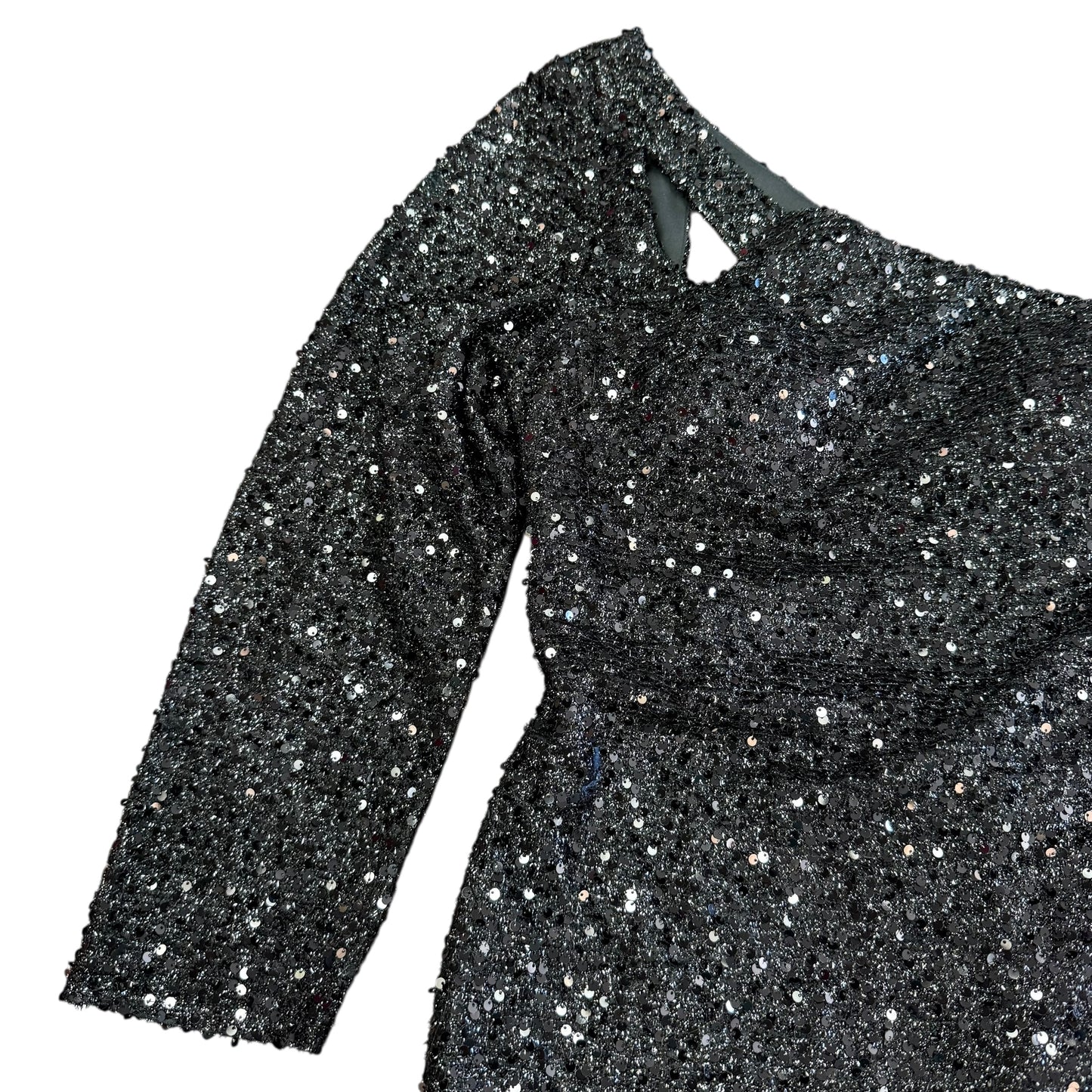 NOXANABEL BLACK SEQUINS COCKTAIL DRESS 223 SZ 14 NWT
