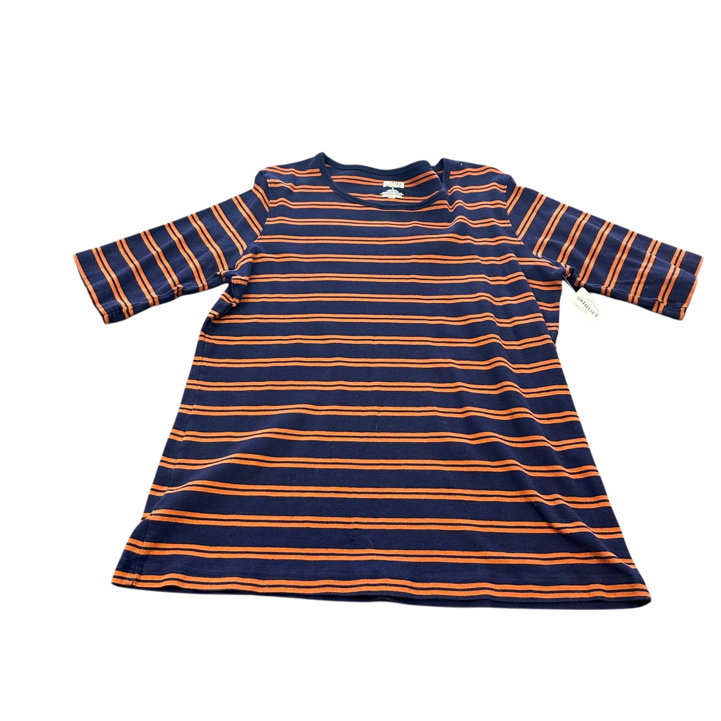 DULUTH PURPLE BURNT ORANGE STRIPED TOP 232 LARGE