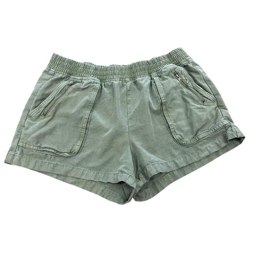 AERIE GREEN ELASTIC WAISTBAND PULL ON SHORTS 26 LARGE