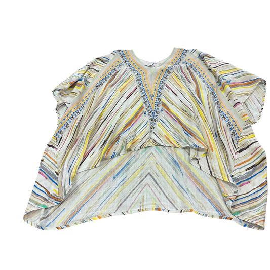 ANTHROPOLOGIE BLANK LONDON LINEN PONCHO TOP 100 ONE SIZE