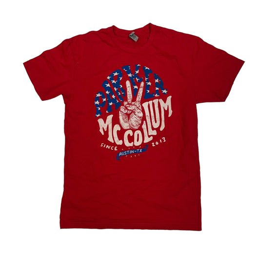 PARKER MCCOLLUM RED SHORT SLEEVE TSHIRT - SMALL - 100