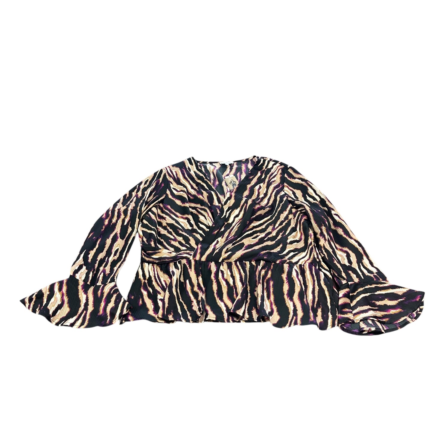 SOFIA JEANS BLACK PURPLE BLOUSE NWT 232 XXXL