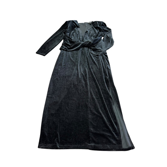 ELOQUII BLACK VELVET FULL LENGTH DRESS 56 SZ 18