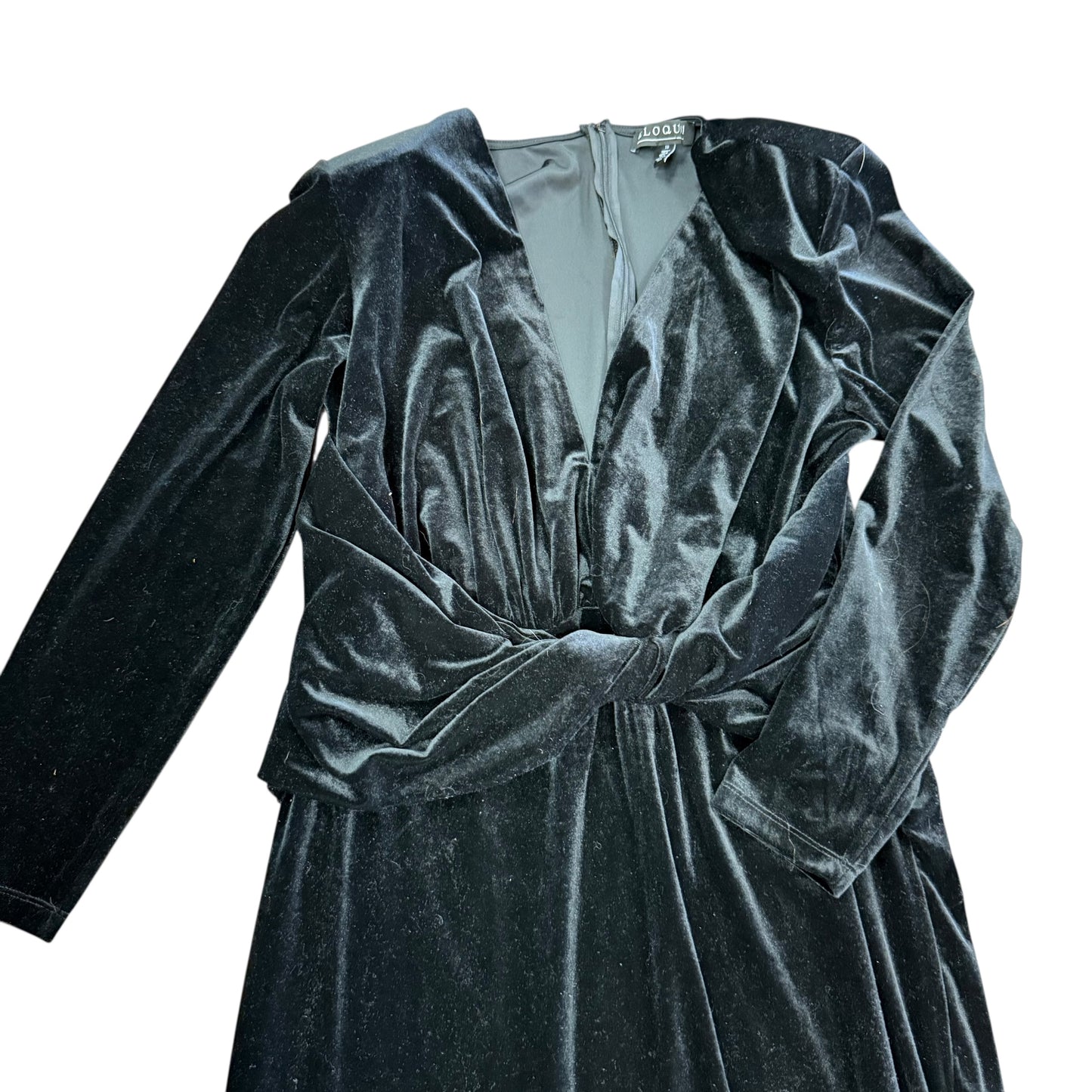 ELOQUII BLACK VELVET FULL LENGTH DRESS 56 SZ 18