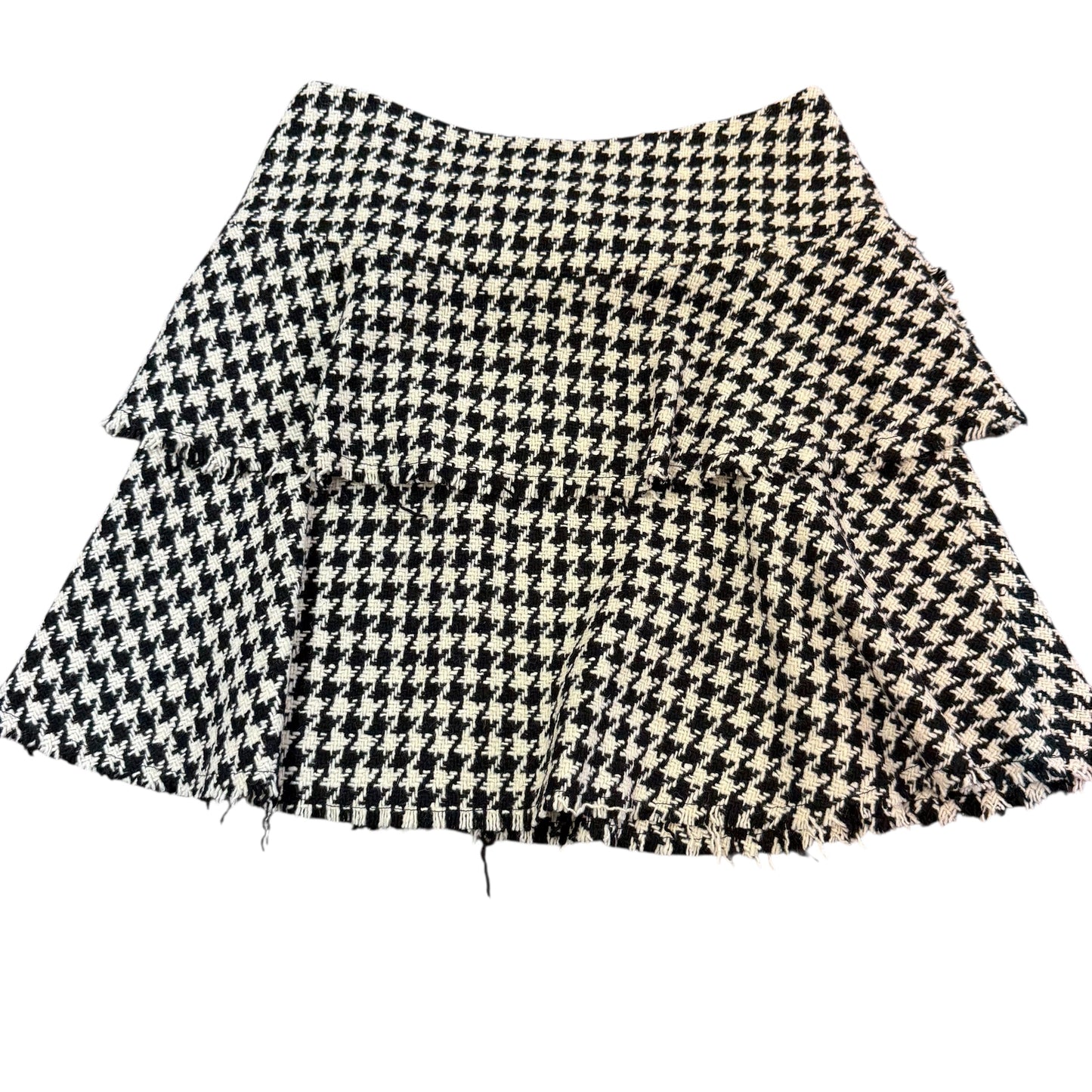 TRINA TURK BLACK WHITE HOUNDSTOOTH SKIRT 241 SZ 2