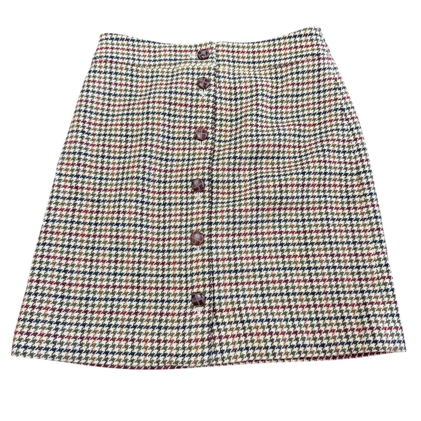 TALBOTS WOOL BLEND HOUNDSTOOTH SKIRT 100 SZ 4