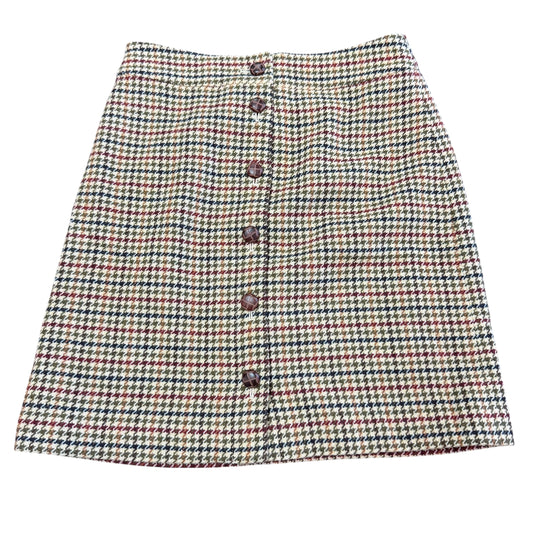 TALBOTS WOOL BLEND HOUNDSTOOTH SKIRT 100 SZ 4