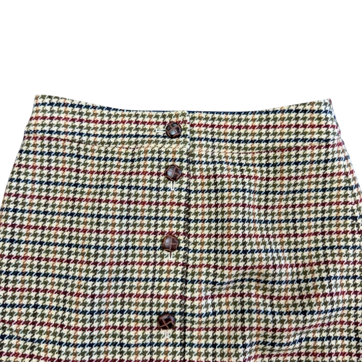 TALBOTS WOOL BLEND HOUNDSTOOTH SKIRT 100 SZ 4