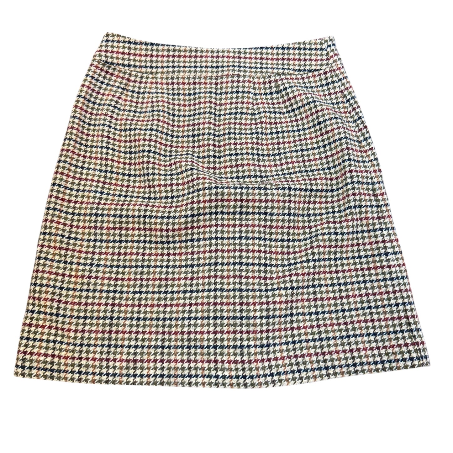 TALBOTS WOOL BLEND HOUNDSTOOTH SKIRT 100 SZ 4