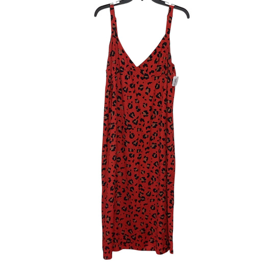 THE GOOD JANE RED ANIMAL PRINT DRESS - LARGE - 96