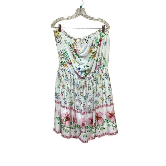 CUPSHE WHITE FLORAL STRAPLESS DRESS NWT - XL - 201