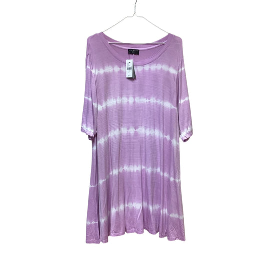 LANE BRYANT PURPLE WHITE TIE DYE TUNIC TOP NWT - 22/24L - 7