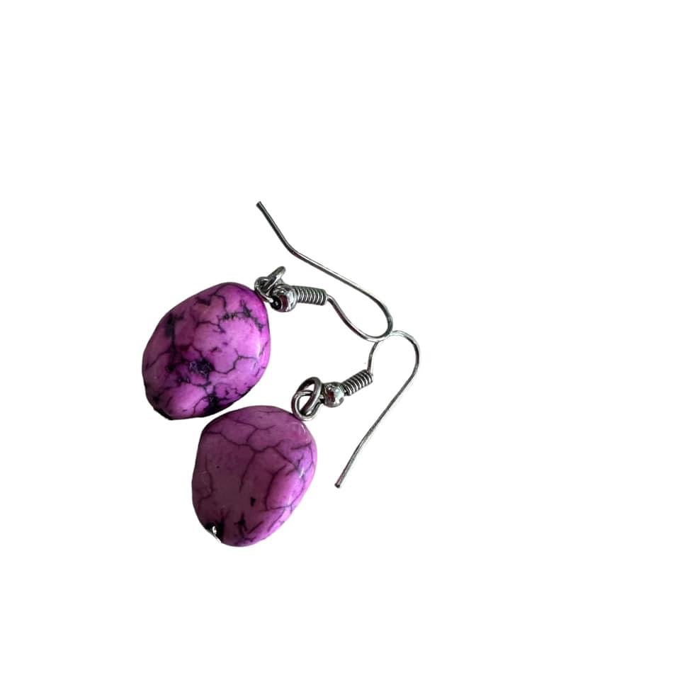 PINK STONE EARRINGS - 100 $3.00