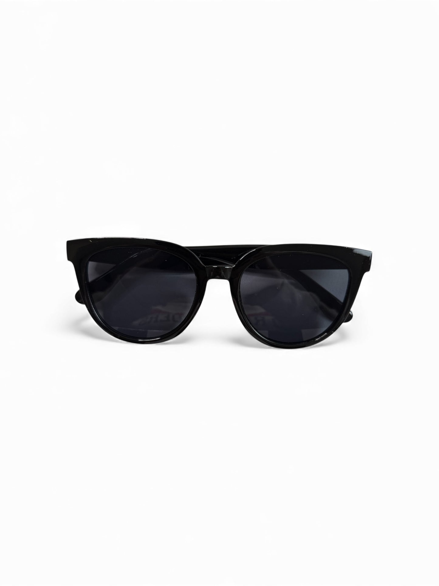 BLACK ROUND SUNGLASSES BLACK LENSES NEW