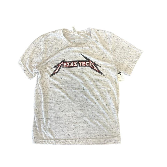 BELLA + CANVAS GREY “METALLICA” TEXAS TECH T-SHIRT- 44 SMALL