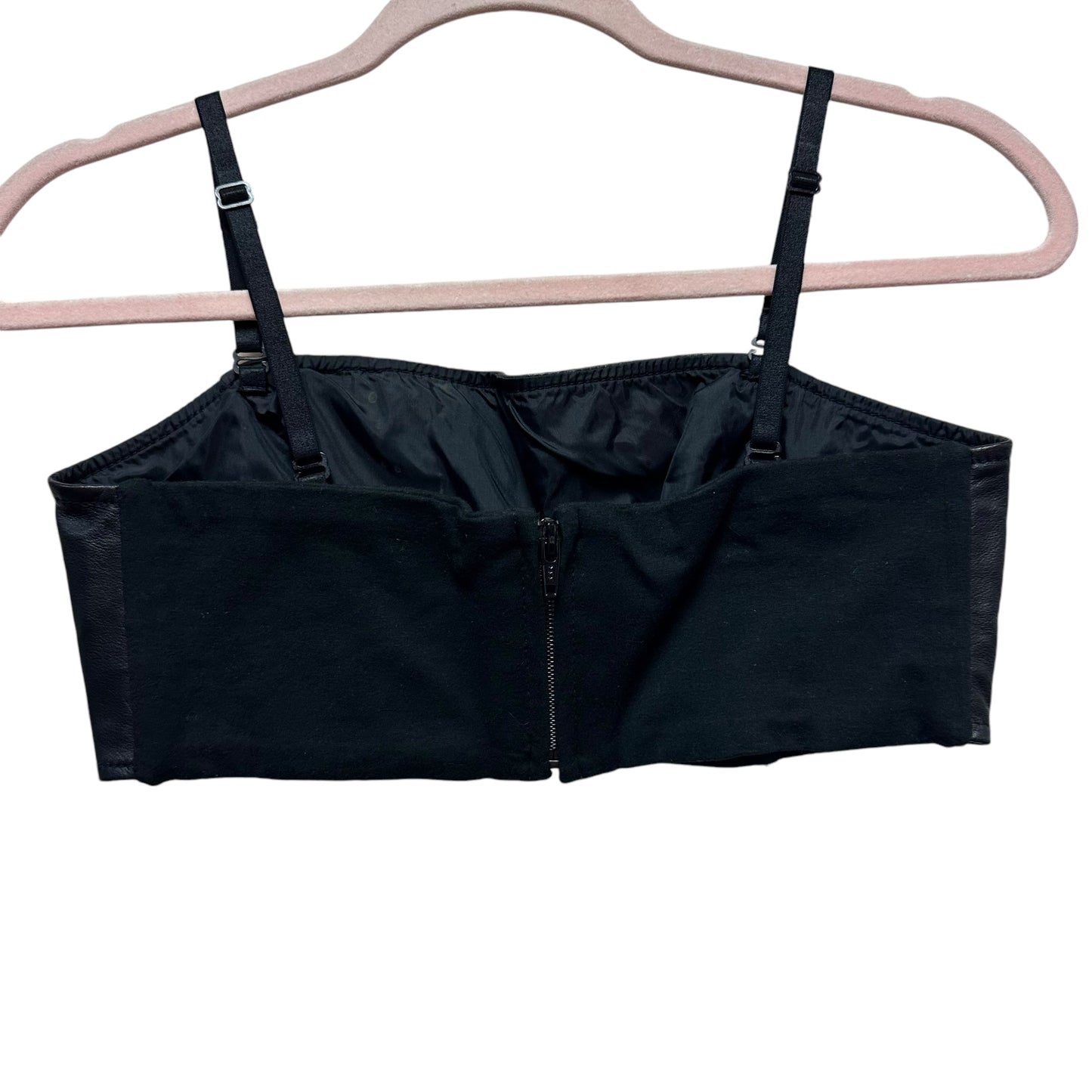 WILSON LEATHER BLACK BRALETTE  MEDIUM