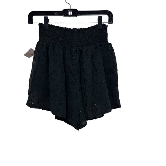 BLACK SMOCKED WAIST SHORTS  NWOT  SMALL