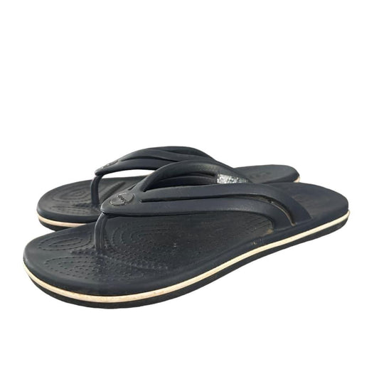 NAVY CROC THONG SANDALS – 44 SZ 6