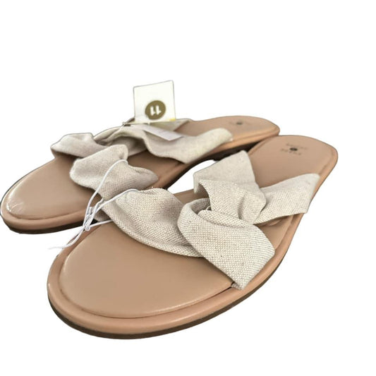 SHADE & SHORE TAN FLAT SANDALS – 100 NWT $19.99 SZ 11