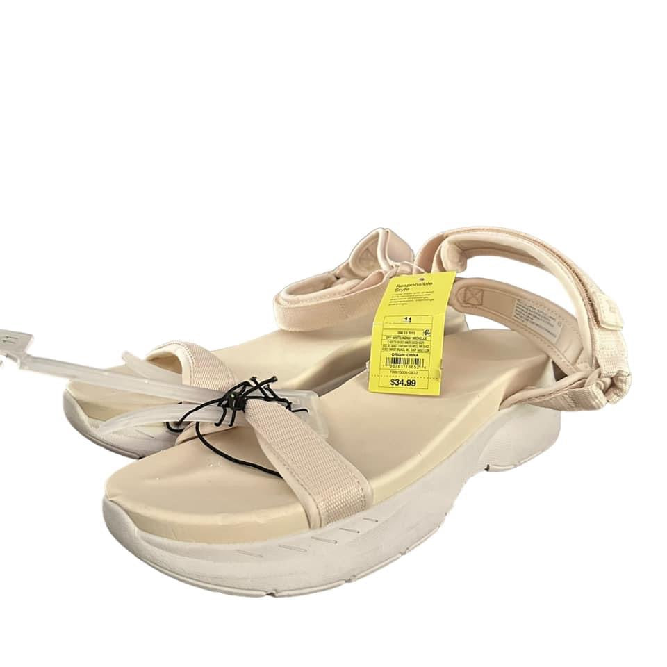 ALL IN MOTION PLATFORM BEIGE SANDALS – 100 NWT $34.99 SZ 11