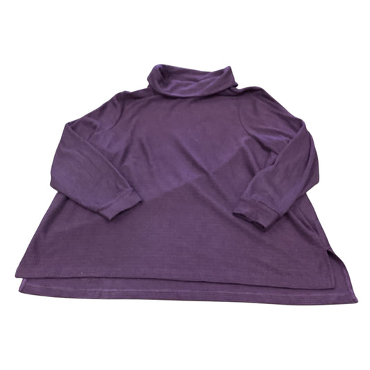 LANE BRYANT PURPLE COWL NECK TUNIC SWEATER 123 Sz 22/24