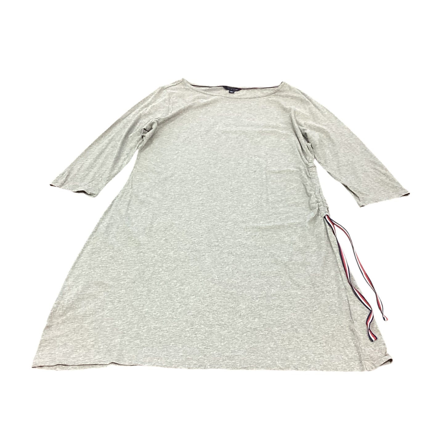 TOMMY HILFIGER GRAY KNIT DRESS 100 XXL