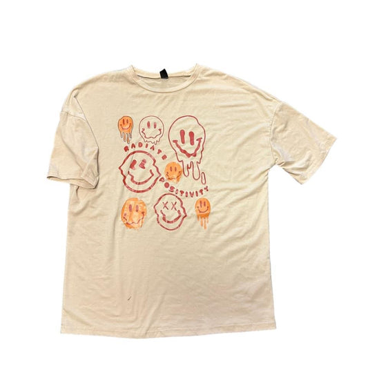 TAN RADIATE POSITIVITY TSHIRT – 100 MEDIUM