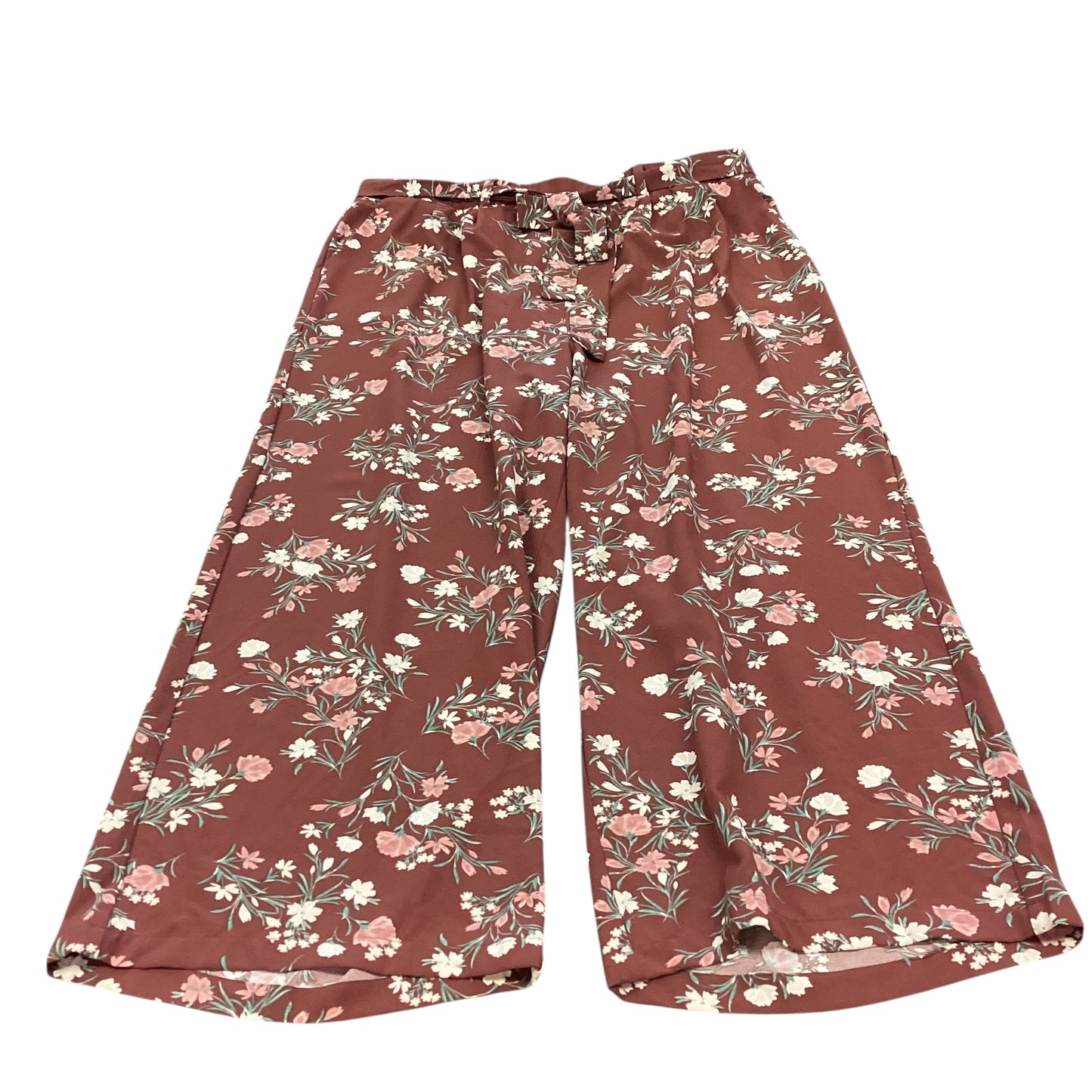 TORRID BROWN FLORAL PANTS 100 4X