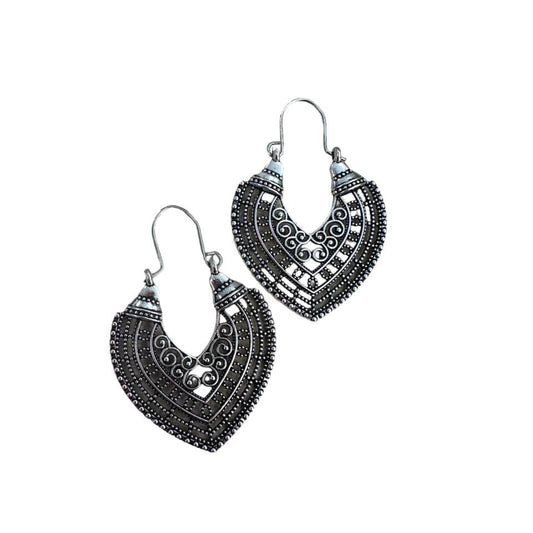 SILVER TRIBAL VIBE EARRINGS -69