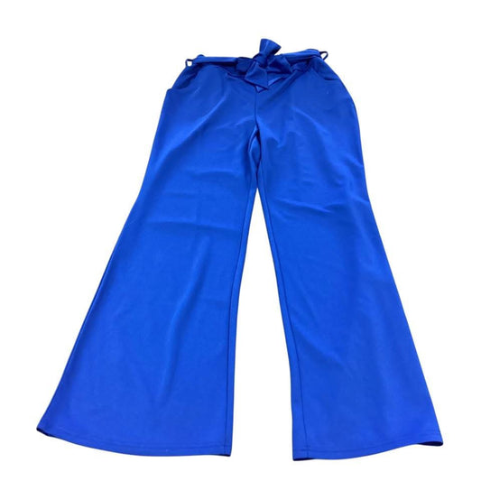 BLUE PULL ON BELTED TROUSERS 54  XL  $12.99