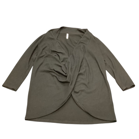 EMERALD BLACK CRISSCROSS SWEATER 179 MEDIUM