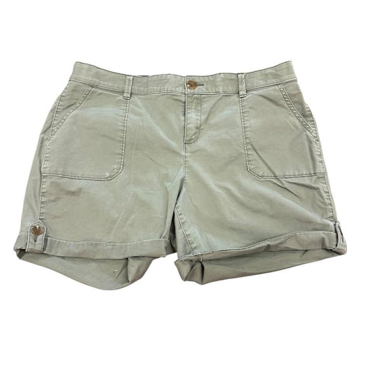 LANE BRYANT GREEN SHORTS 38 Sz 14