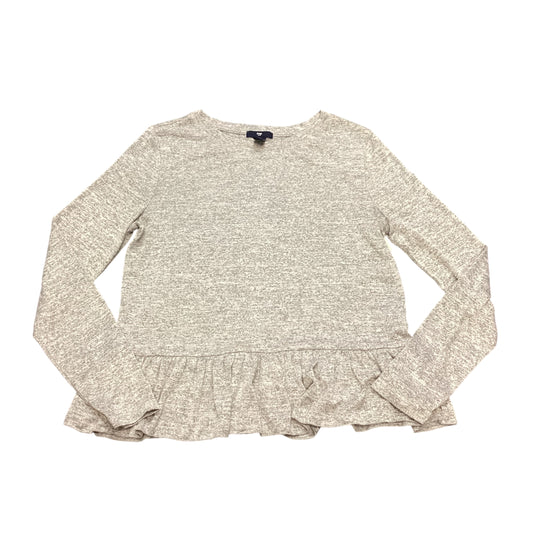 GAP GRAY RUFFLE HEM SWEATER 52 MEDIUM