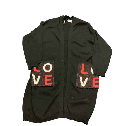 MILLENNIAL PARK LOVE BLACK CARDIGAN 100 NWT $88 S/M