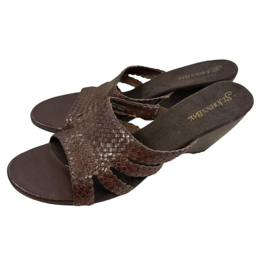 ST JOHN BAY BROWN SANDALS Sz 9