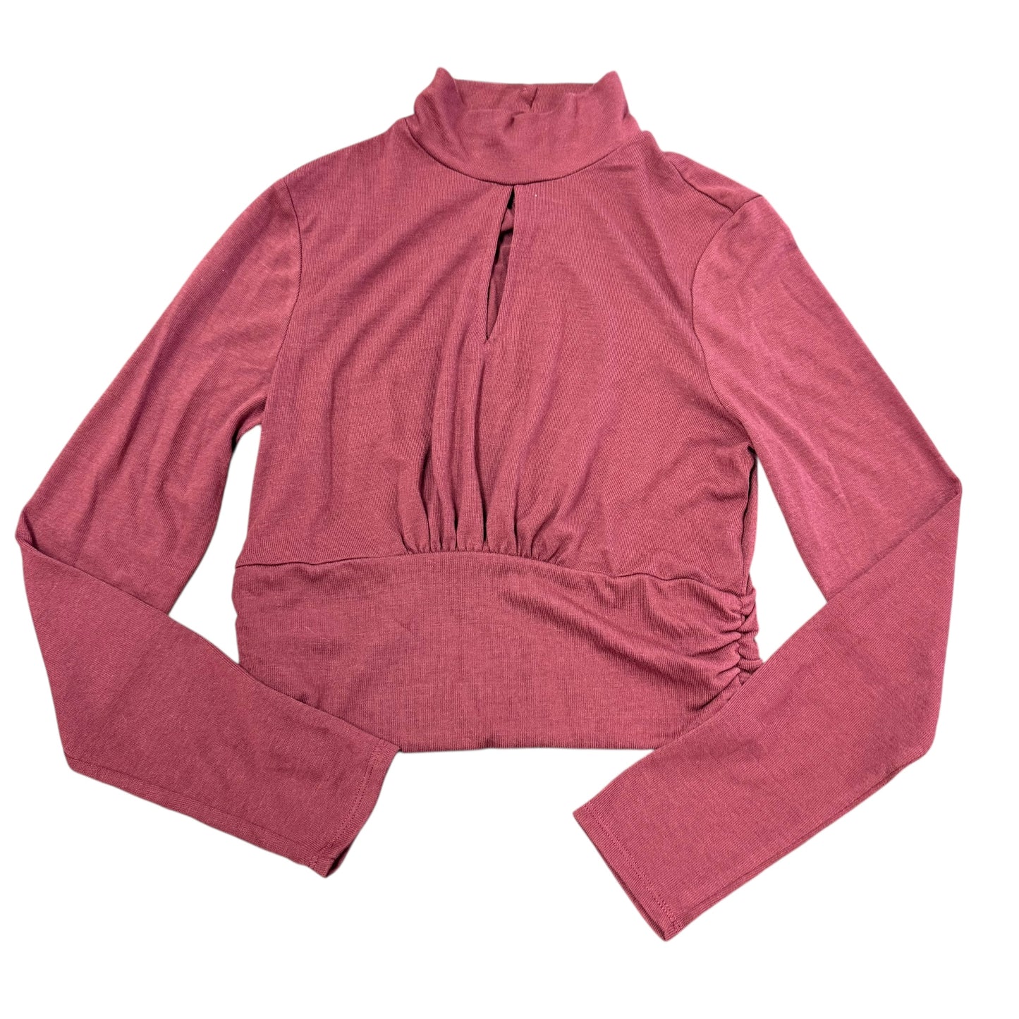 BREA CANYON ROZA LONG SLEEVE TOP BURGUNDY 100 LARGE NWT