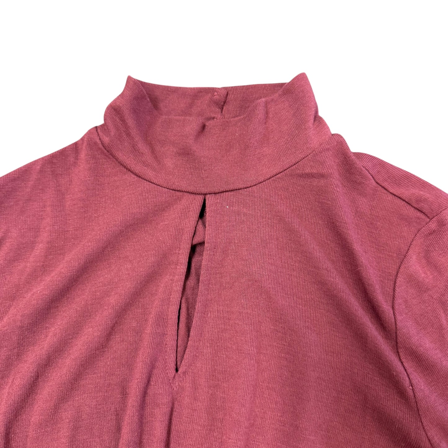 BREA CANYON ROZA LONG SLEEVE TOP BURGUNDY 100 LARGE NWT