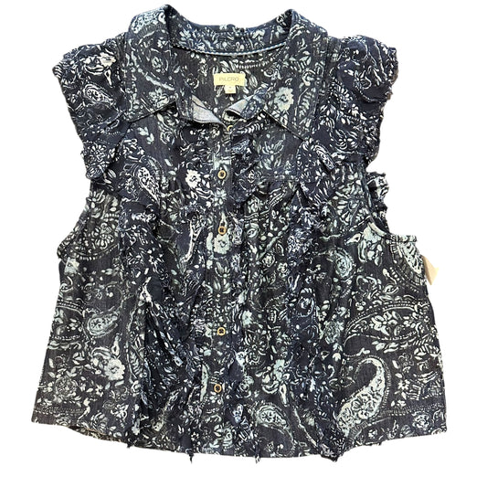 ANTHROPOLOGIE PILCRO DENIM RUFFLE VEST NWT 7  MEDIUM
