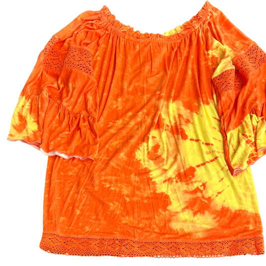SURF GYPSY ORANGE YELLOW TIE DYE TUNIC TOP NWT 67 SMALL