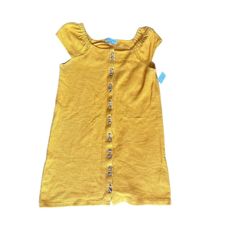 TEXTURE & THREAD MADEWELL YELLOW DRESS - 44  SMALL $16.99