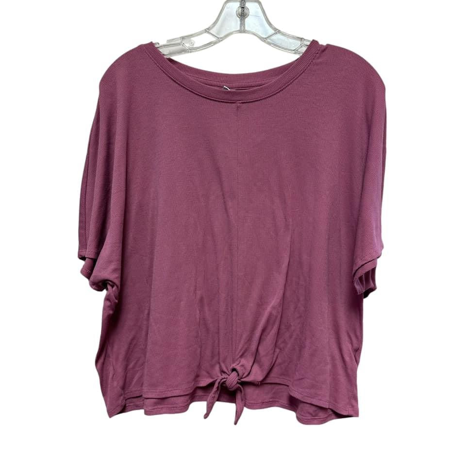 OLD NAVY MAUVE TIE FRONT BOX TOP  LARGE